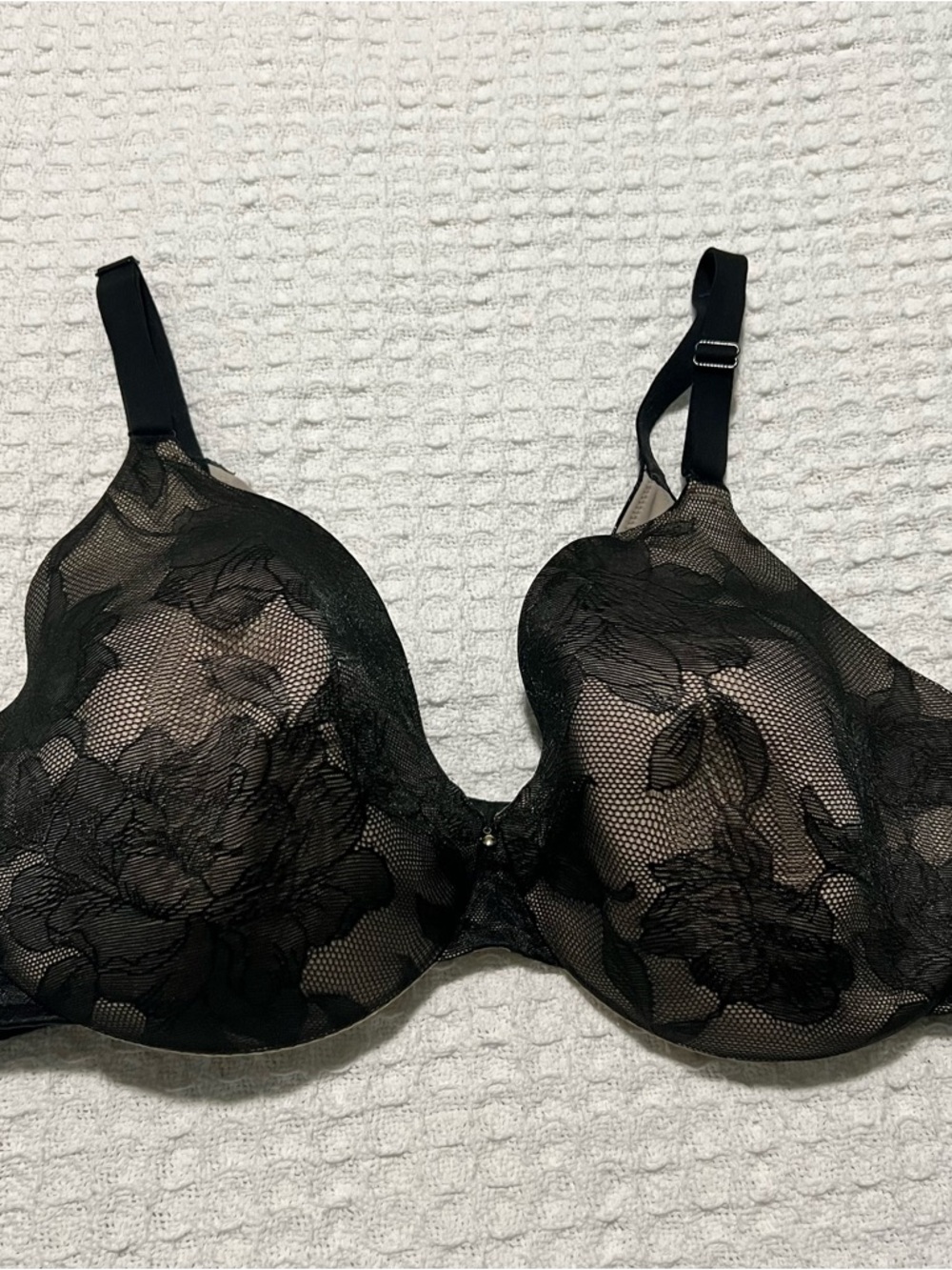 Cacique Lightly Lined Full Coverage Bra Bundle Size 38DDD Floral Teal/Black - Picture 4 of 12